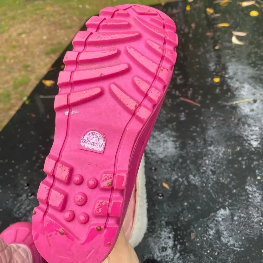 SOREL Powder Storm Pink Quilted Lined Pull On Winter Snow Boots